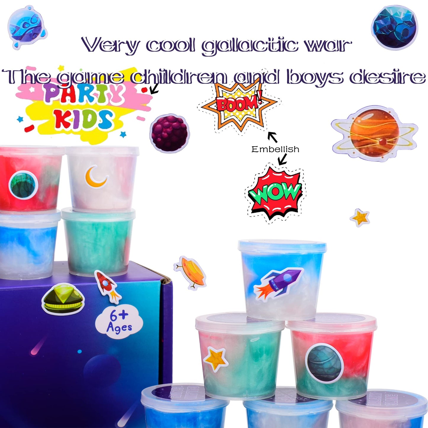 70 Pack Mini Slime Kit,Galaxy Slime Party Favors,Stretchy Slime Kit For Classroom Prizes,Kids Stress Relief Toys, Christmas Stoc