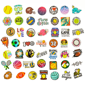 100Pcs Sports Stickers For Water Bottles, Sport Theme Stickers For Kids Boys Teens Include Volleyball Softball Football Basketba