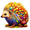Wooden Puzzles For Adults - Unique Shaped Wooden Puzzles For Adults And Kids - Clever Hedgehog Wooden Jigsaw Puzzles - Christmas