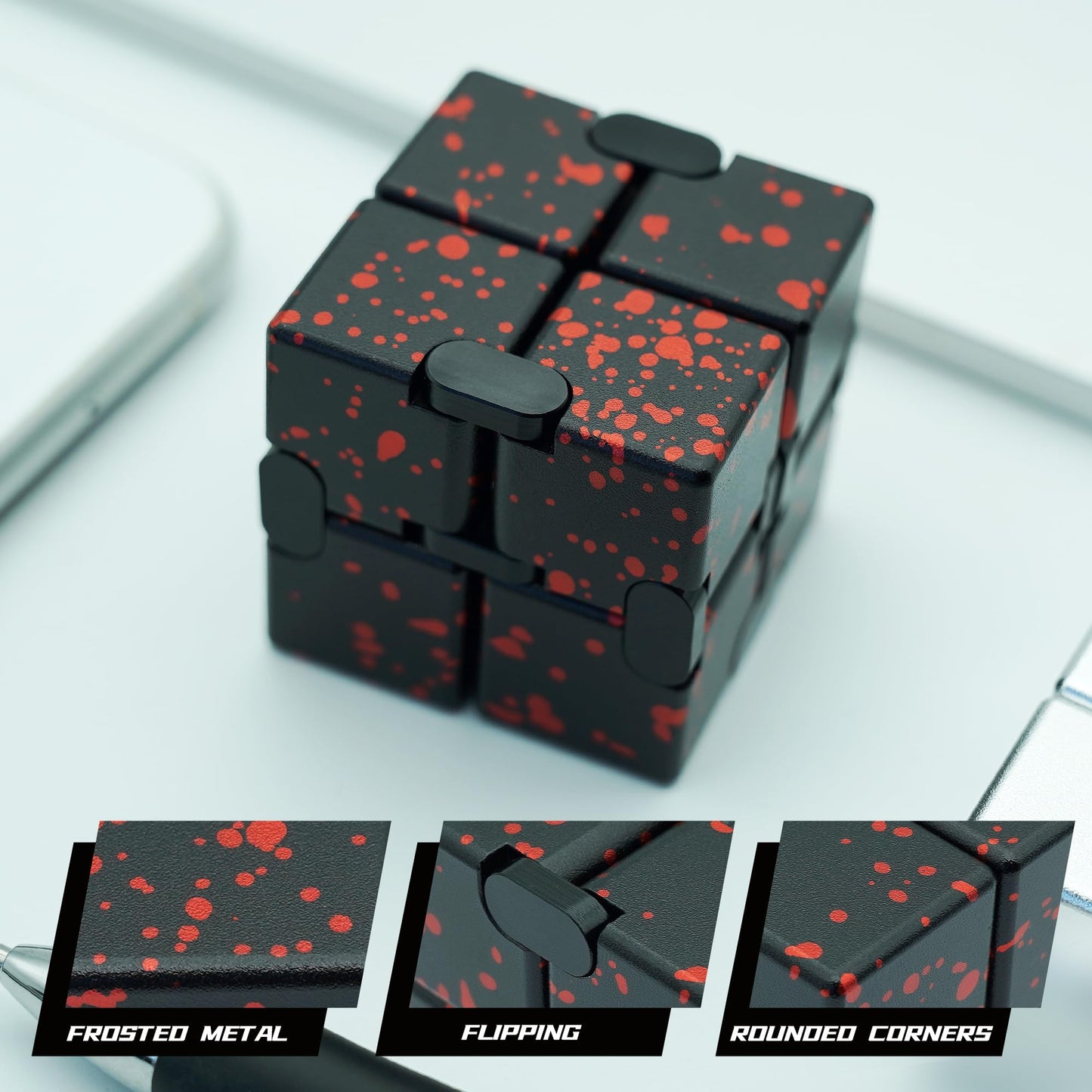 Dolasev Infinity Cube Fidget Toy, Metal Anxiety Relief Toys Fidget Cube For Adults, Adhd Desk Toys For Kids Boys Girls For Stock