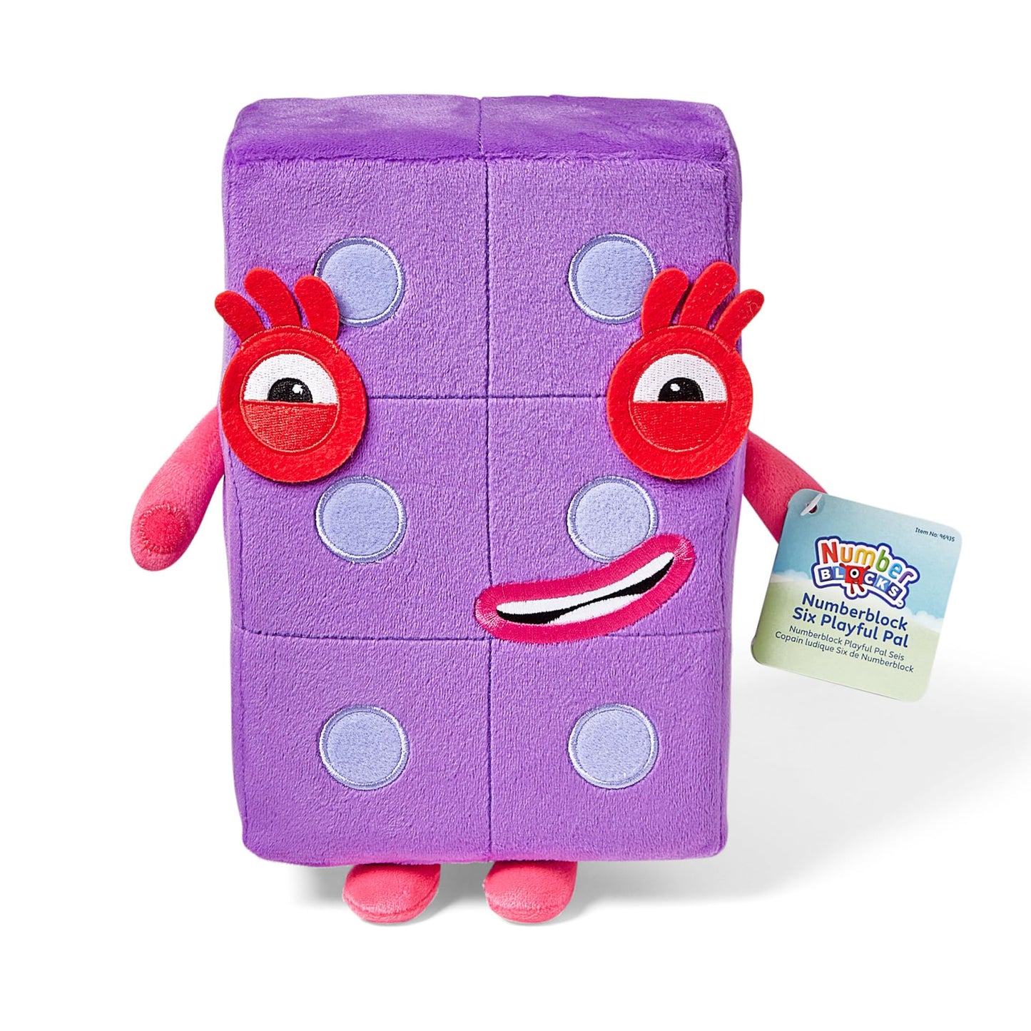 Hand2Mind Numberblock Six Playful Pal Plush, Numbers For Toddlers, Preschool Math Learning Toys, Stuffed Animal Plushies, Counti