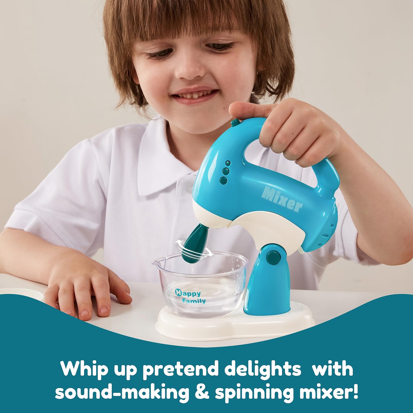 Joyin Play Kitchen Toys, Pretend Play Kitchen Appliances Toy Set with Coffee Maker, Mixer, Toaster with Realistic Lights& Sounds