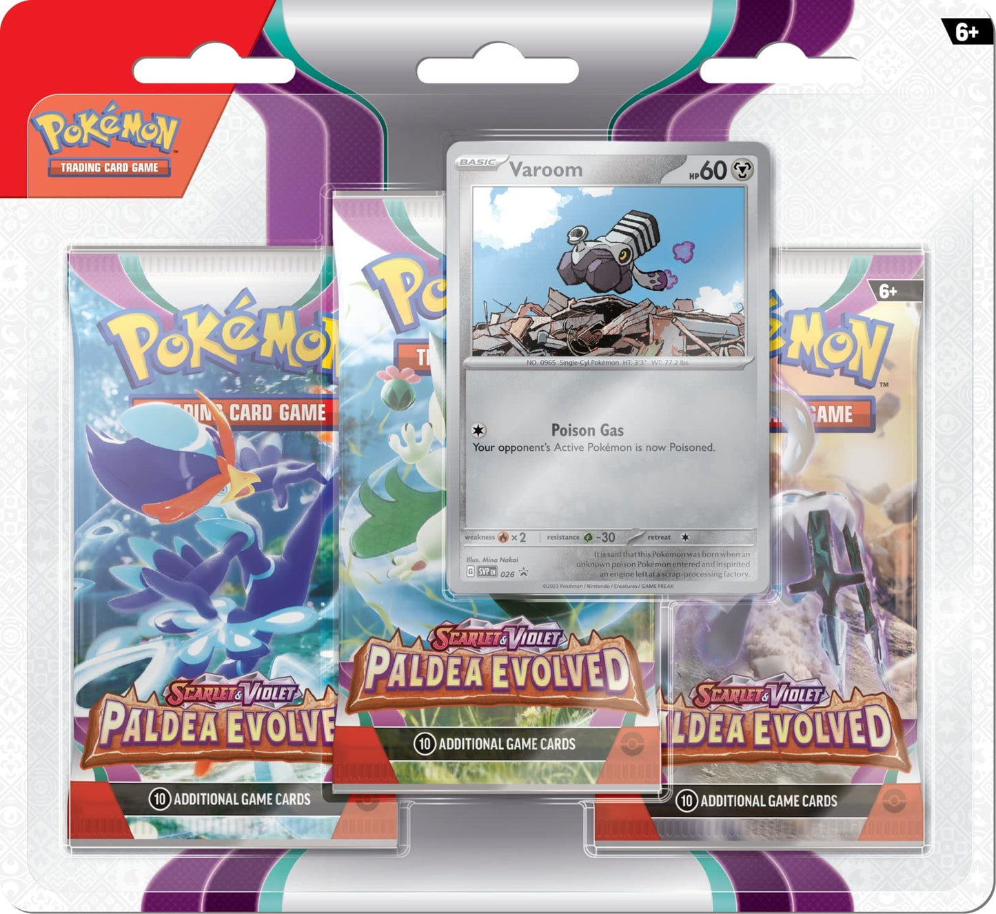 Pokemon Tcg: Pokemon Scarlet And Violet 2 Paldea Evolved 3 Pack Blister (Random Promo)