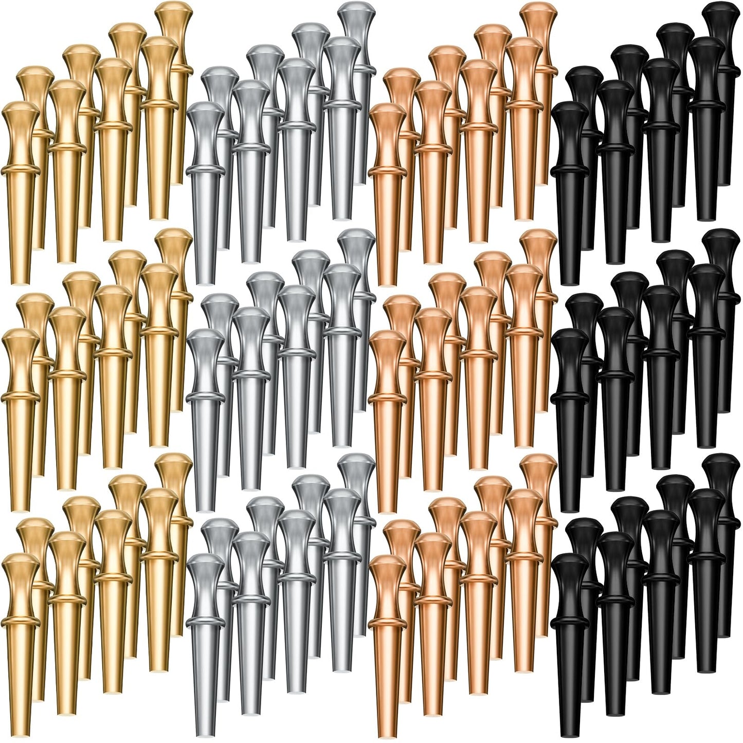 120 Pieces Metal Cribbage Pegs Crib Board Pegs 4 Colors Crib Pegs Fit 1/8 Holes With Drawstring Storage Pouch Tapered Design For Family And Friend Cribbage Traditional Board Game