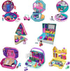 Polly Pocket Compact Playset with 2 Micro Dolls & 13 Accessories, Multicolor, Model FRY35, Travel Toys with Surprise Reveals