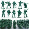 Wankko 2-Inch Green Plastic Army Men Action Figures, Pack of 100 with 10 Unique Sculpts for Collectors and Playtime