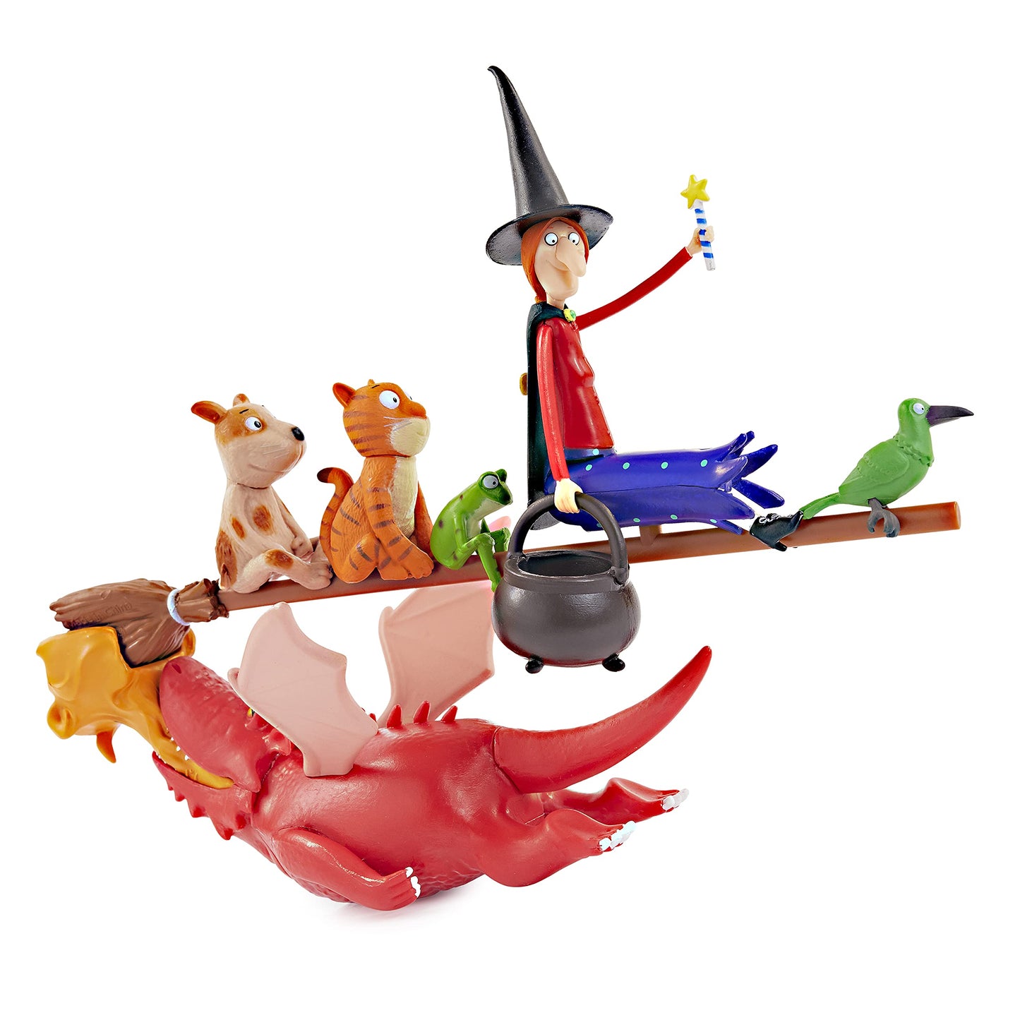 Julia Donaldson The Room On The Broom Story Time Set | Collectable Articulated Character Action Figures | Official Toys And Gifts From The Books, Tv And Animation Movie Series