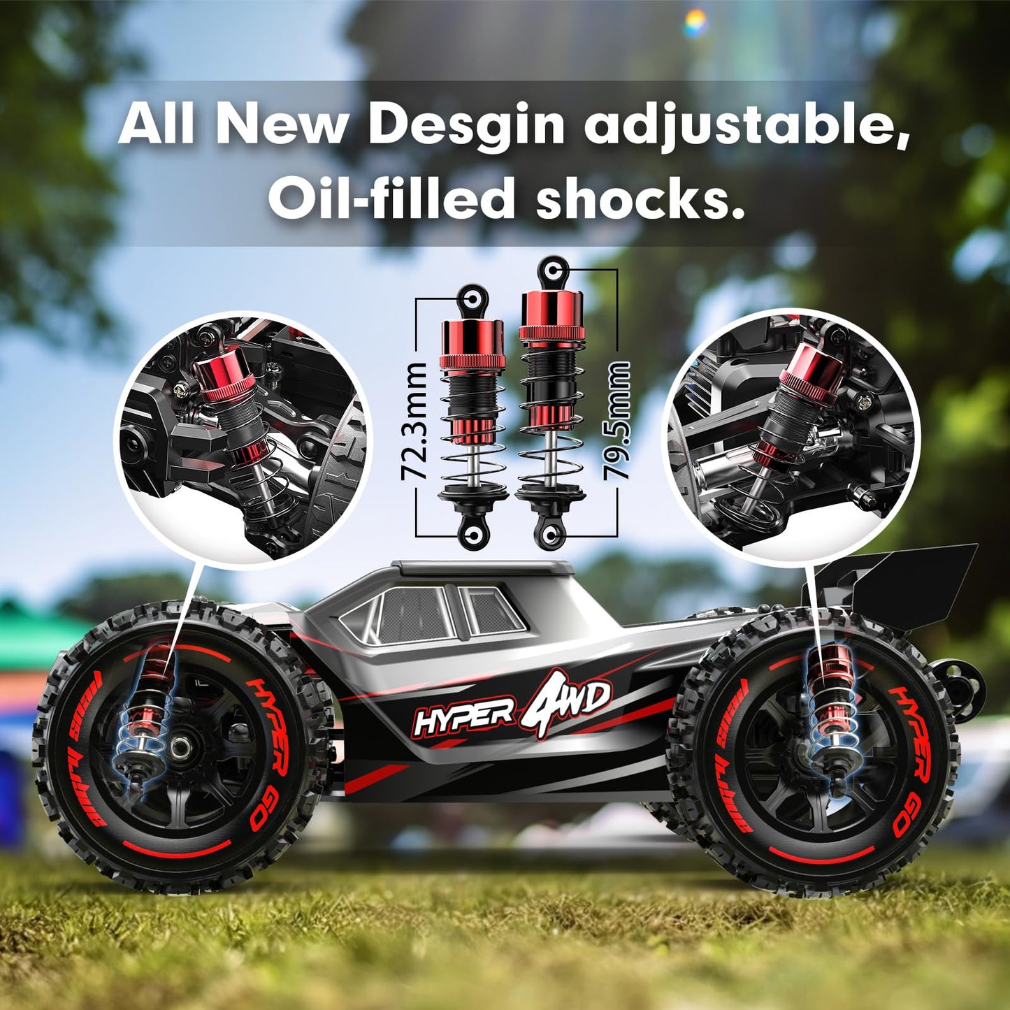 Hyper Go 14210 H14Bm V3 1/14 Brushless Rc Cars For Adults Fast 50 Mph, Rc Trucks 4X4 Offroad Waterproof, Electric Powered High S