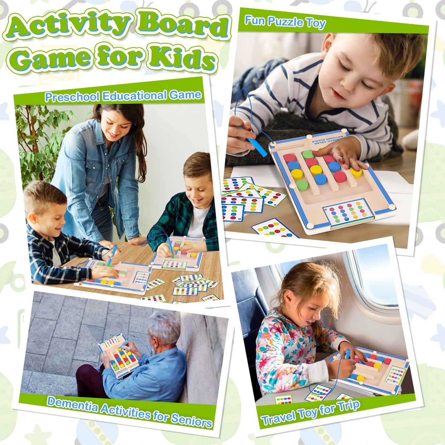 Kids Montessori Magnetic Wooden Toys: 3 4 5 6 7 Year Old Birthday Gift For Boys Girls Age 4-7 Preschool Educational Learning Act