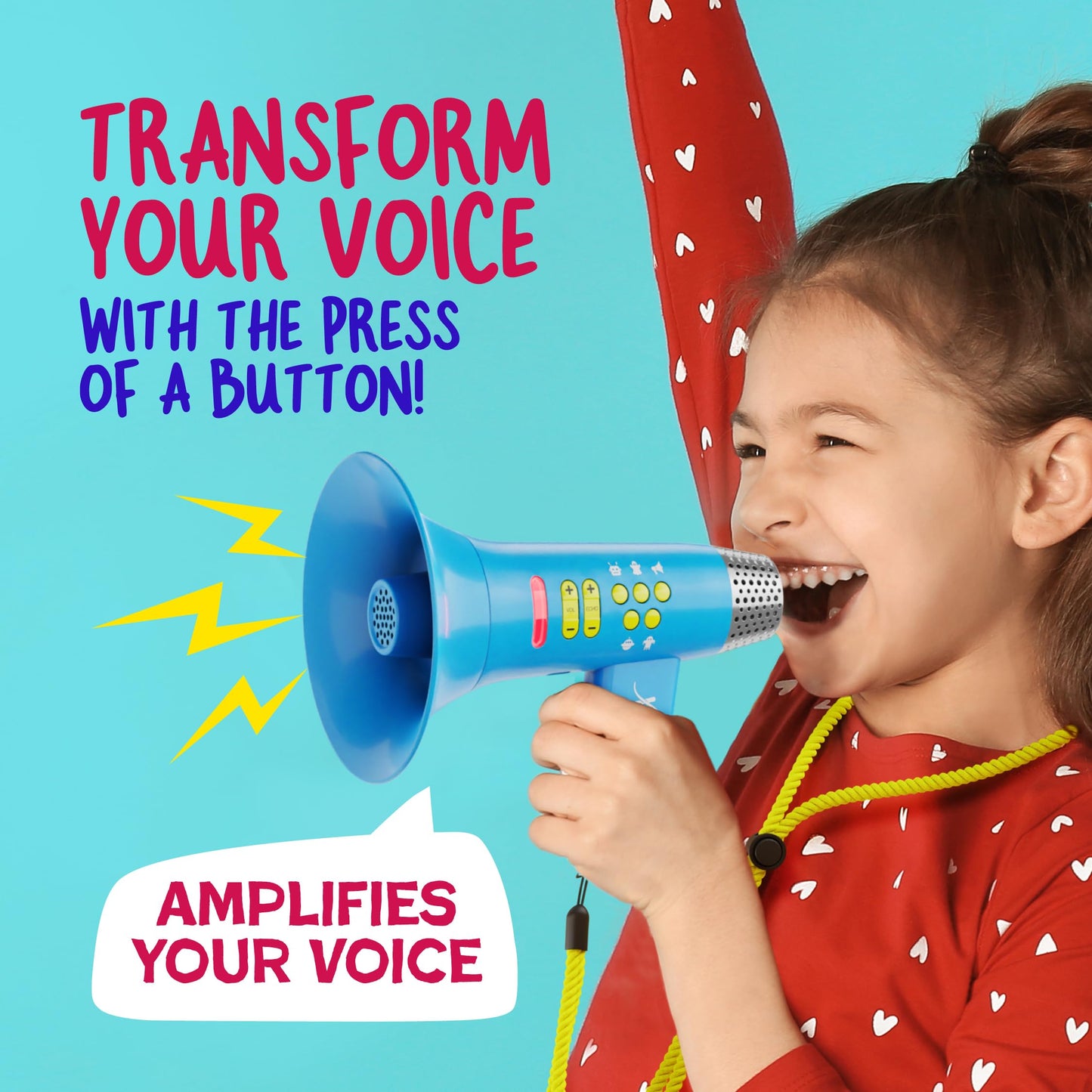 Voice Changer For Kids - Easter Gifts - Voice Changing Device For Boys & Girls Ages 3-8+ Olds - Birthday Gifts For 3, 4, 5, 7, 8 Year Old Boy - Cool Outdoor Toys Gift Ideas For Kid, Toddler