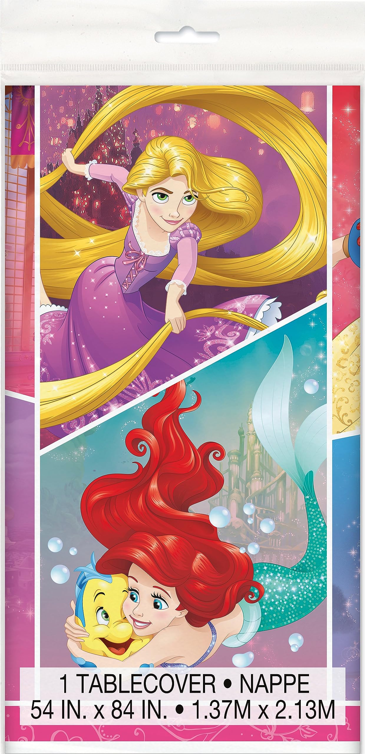 Unique Plastic Disney Princess Table Cover 54 x 84, 1 Ct.