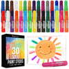 Tempera Paint for Kids and Toddlers - 30 Large Paint Sticks - Washable, Solid, Non Toxic, Mess free Paint Set - Arts and Crafts