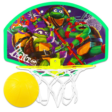 Teenage Mutant Ninja Turtles Basketball Hoop Bundle - Tmnt Indoor Basketball Hoop Tmnt Toys Plus Stickers, More | Tmnt Toys And Games For Kids