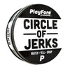 PlayFore Games Circle of Jerks Card Game - Fast-Paced, Funny, Easy to Learn, Tin Can, Black and White
