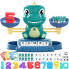 Kaodezhu Dinosaur Math Balance Toy - Montessori Educational Toy for Kids 3-7, Advanced Green, Perfect Birthday Gift, 10.62x8.66x5.11