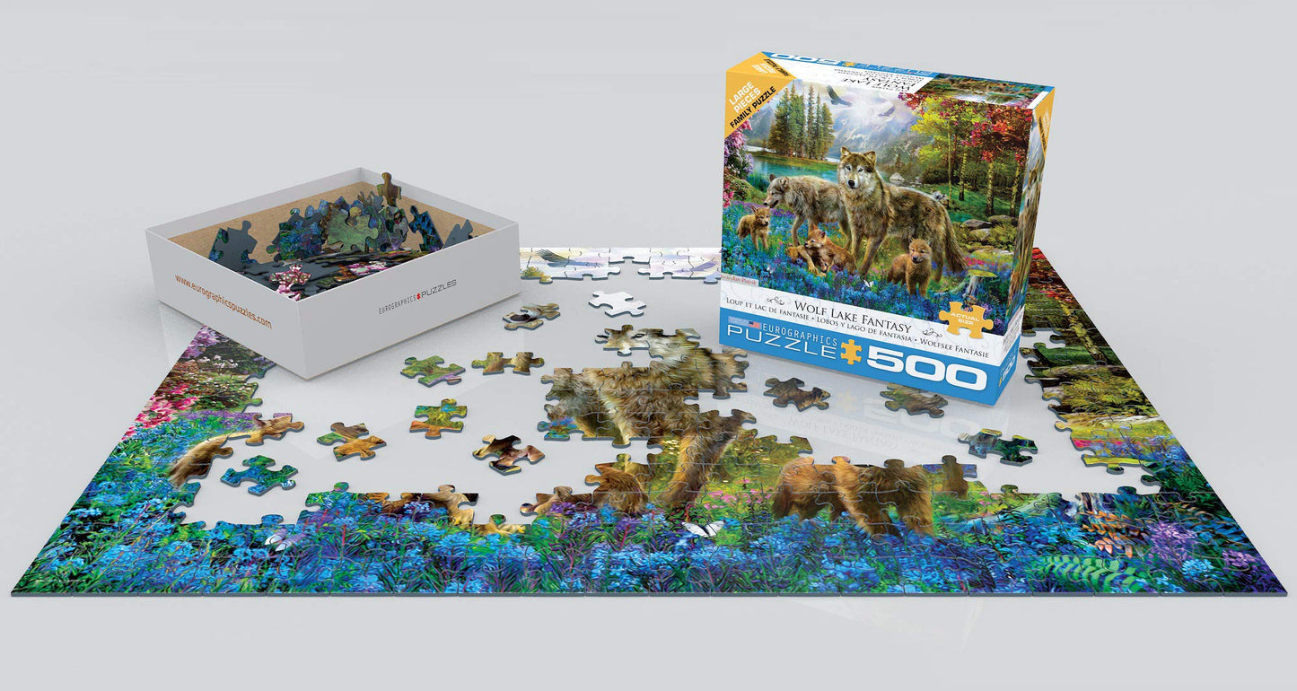 Eurographics (Eurhr Wolf Lake Fantasy 500Piece Puzzle 500Piece Jigsaw Puzzle