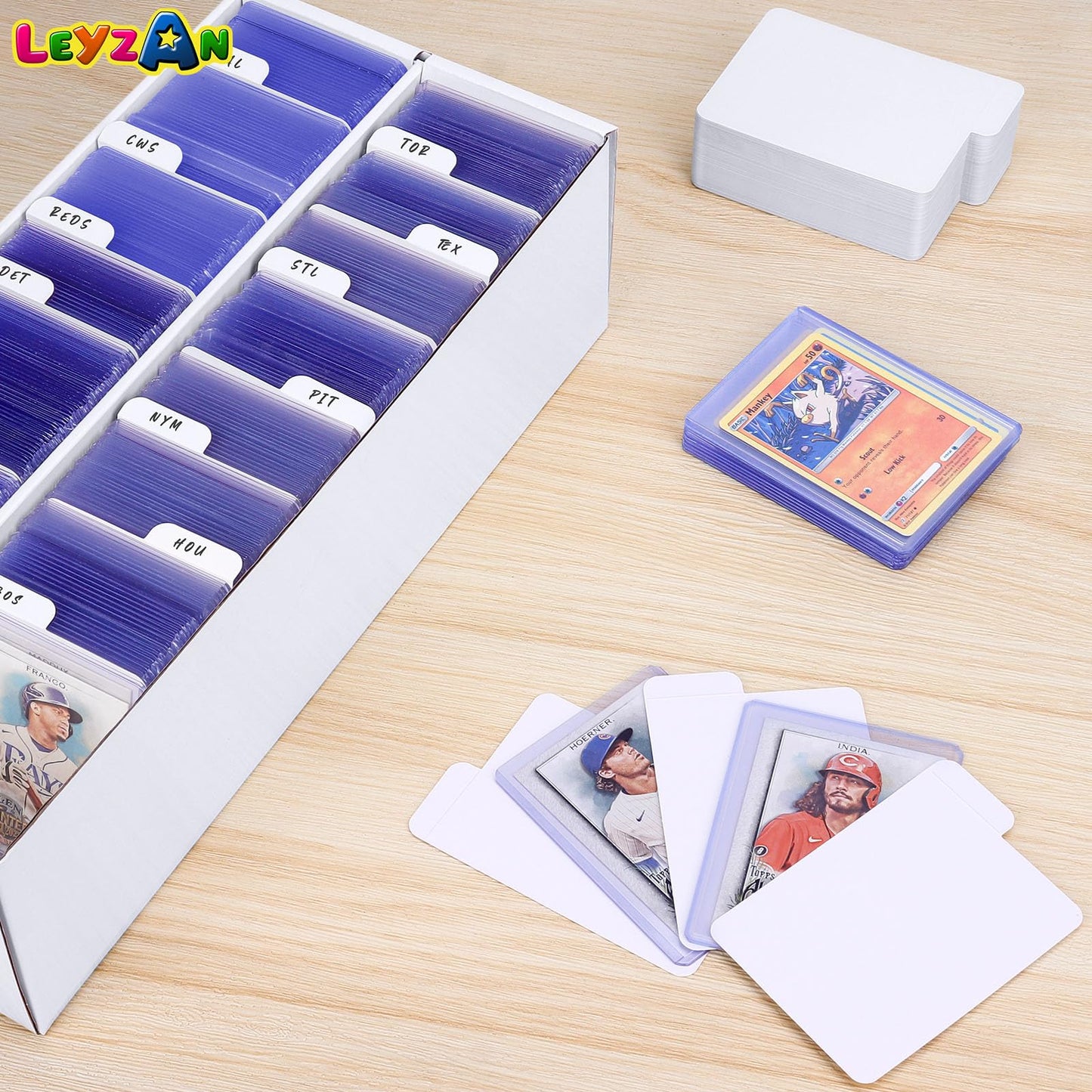 Trading Card Dividers For Toploaders Storage Boxes, 150Pcs Paper Dividers For Baseball/Mtg/Tcg/Sports/Game Organizer, Vertical