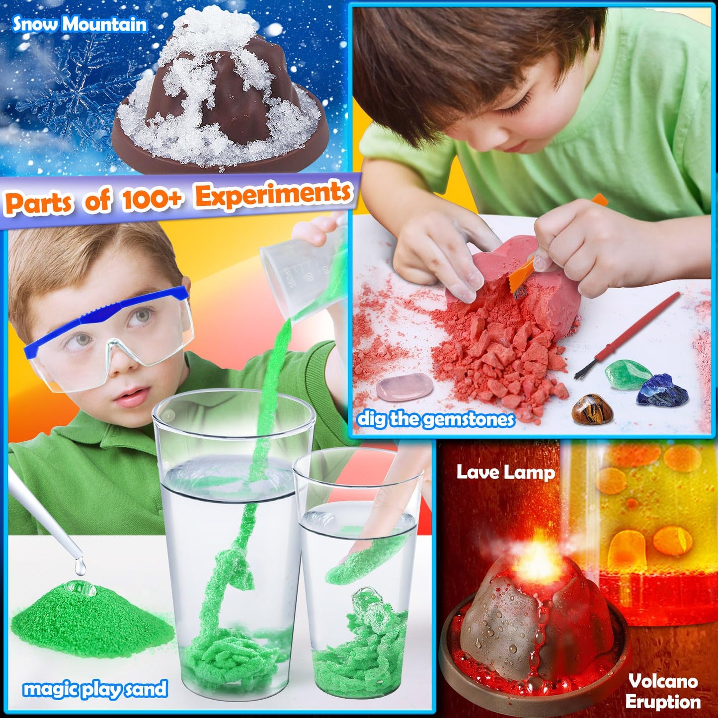 Unglinga 100+ Science Lab Experiments Kit For Kids, S.T.E.M Project Activities Educational Birthday Toys Gifts For Boys Girls, C