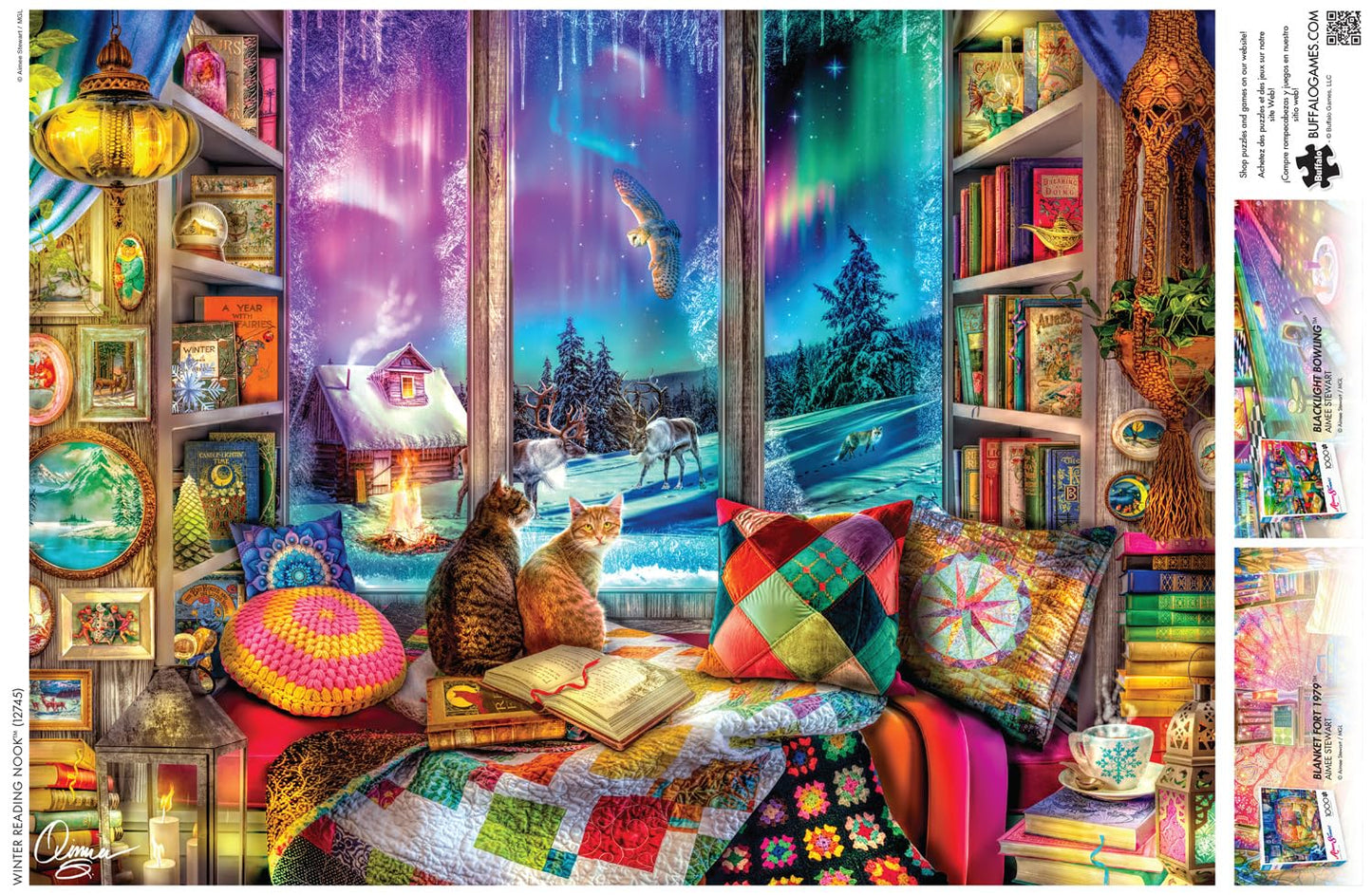 Buffalo Games - Aimee Stewart - Winter Reading Nook - 1000 Piece Jigsaw Puzzle For Adults -Challenging Puzzle Perfect For Game Nights - Finished Size Is 26.75 X 19.75