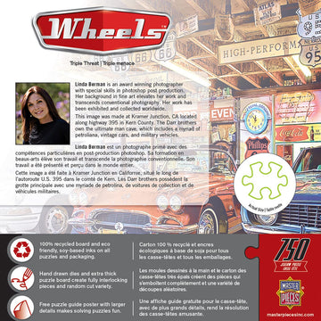 Masterpieces Wheels 750 Puzzles Collection - Triple Threat 750 Piece Jigsaw Puzzle