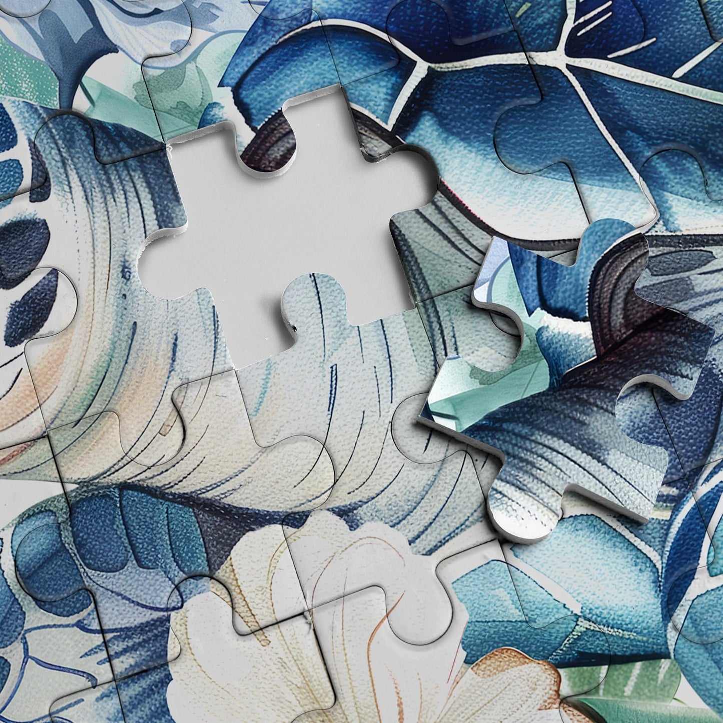 Sea Turtle Puzzles Flower Puzzle For Adults 1000 Pieces, Animal Art Jigsaw Puzzles 1000 Pieces Nature Puzzle, Fantasy Green Turtle Painting Puzzle
