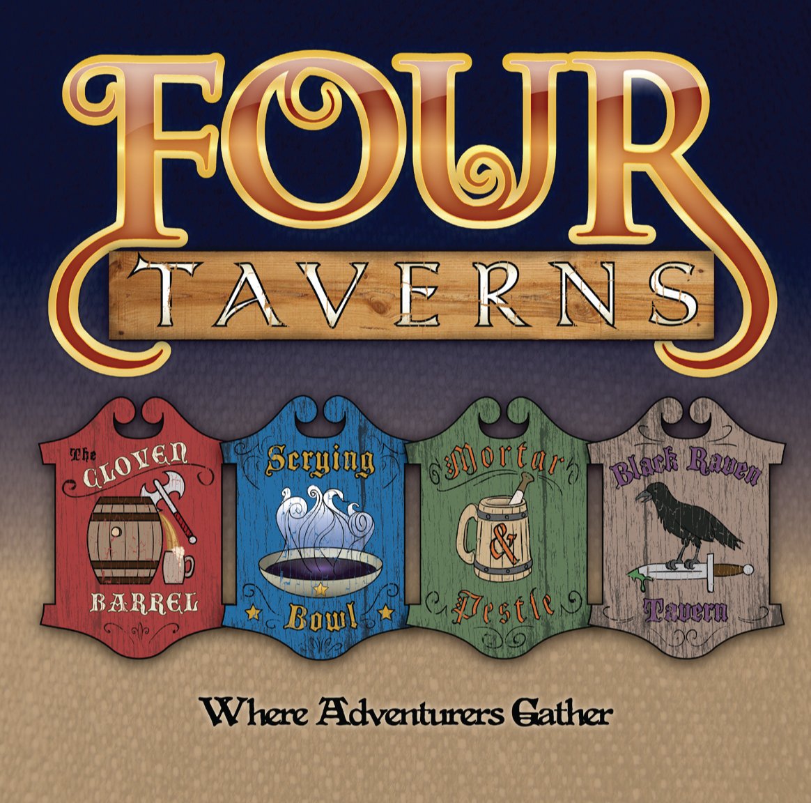 Rather Dashing Four Taverns Small Plastic Model RDG4TAV