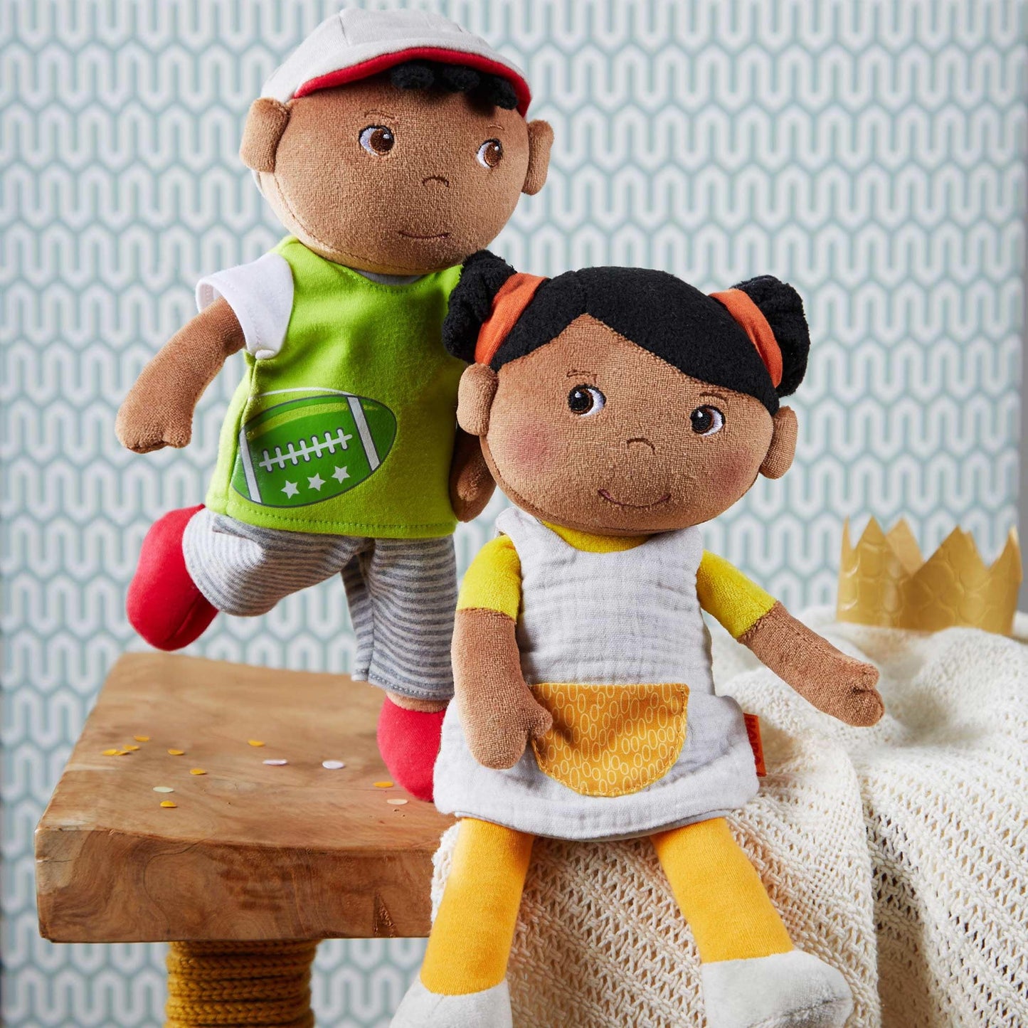Haba Snug Up Soft Doll Mason- 11.5' Soft Boy Doll With Black Hair (Machine Washable)