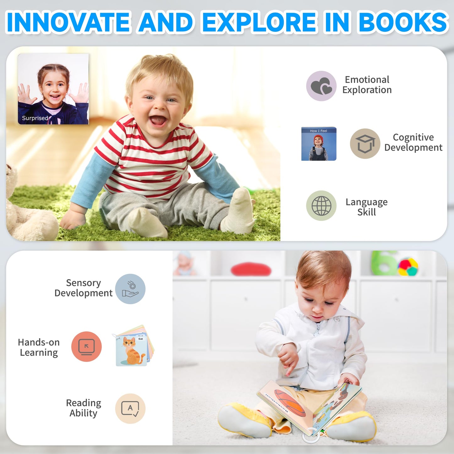 Woodmam Montessori Toys For Babies 6-12 Months, 9 In 1 Educational Wooden Toys Set, Includes Object Permanent Box, Stacking Cups, Mirror Puzzle, Ring Stacker And More