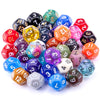 AUSTOR 35 Pieces Polyhedral Dice 12 Sided Game Dice Set Mixed Color 12 Sides Dice Assortment with a Black Velvet Storage Bag for