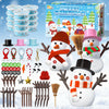SpringFlower Stocking Stuffers Christmas Crafts for Kids, 12 Pack DIY Snowman Kit, Build a Snowman Kit Decorations Indoor, Air D