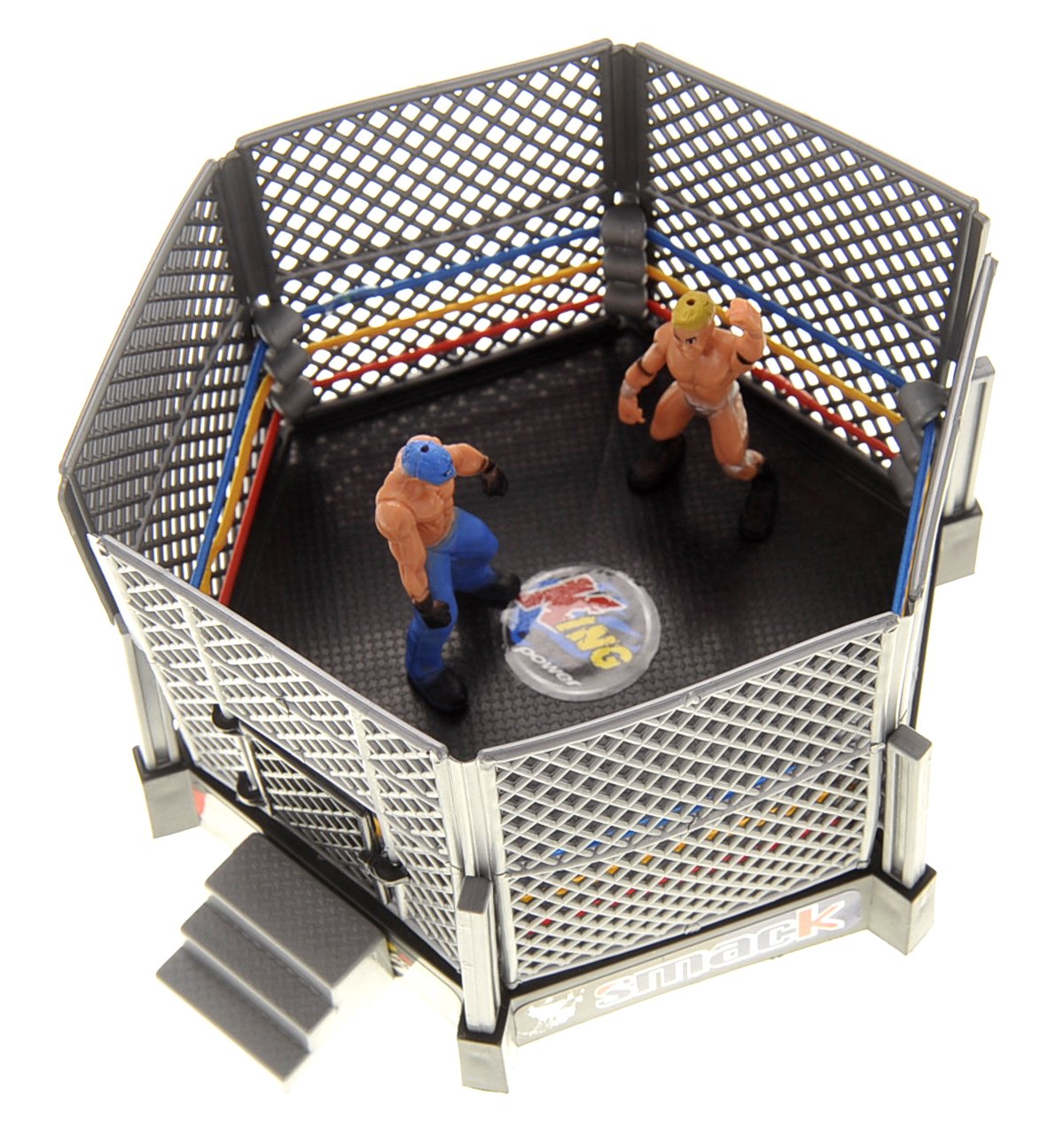 PowerTRC 2 Pack 32 Pcs Wrestling Toys for Kids, Wrestler Play Set with 2 Wrestle Rings Style, 12 Super Wrestlers, Many Realistic