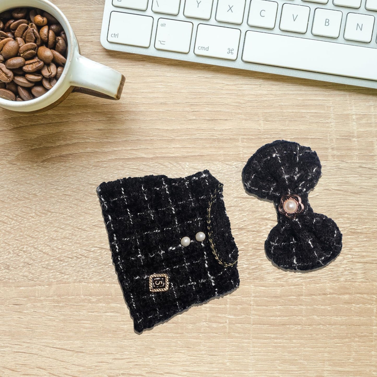 17cm Doll Clothes 17cm Clothes Skirt Set 2 Piece Set enhanced Fashion Dresses with +Bow Headpiece Outfit enhanced Fashion Cute Doll Accessories (NO Doll)(Style A)