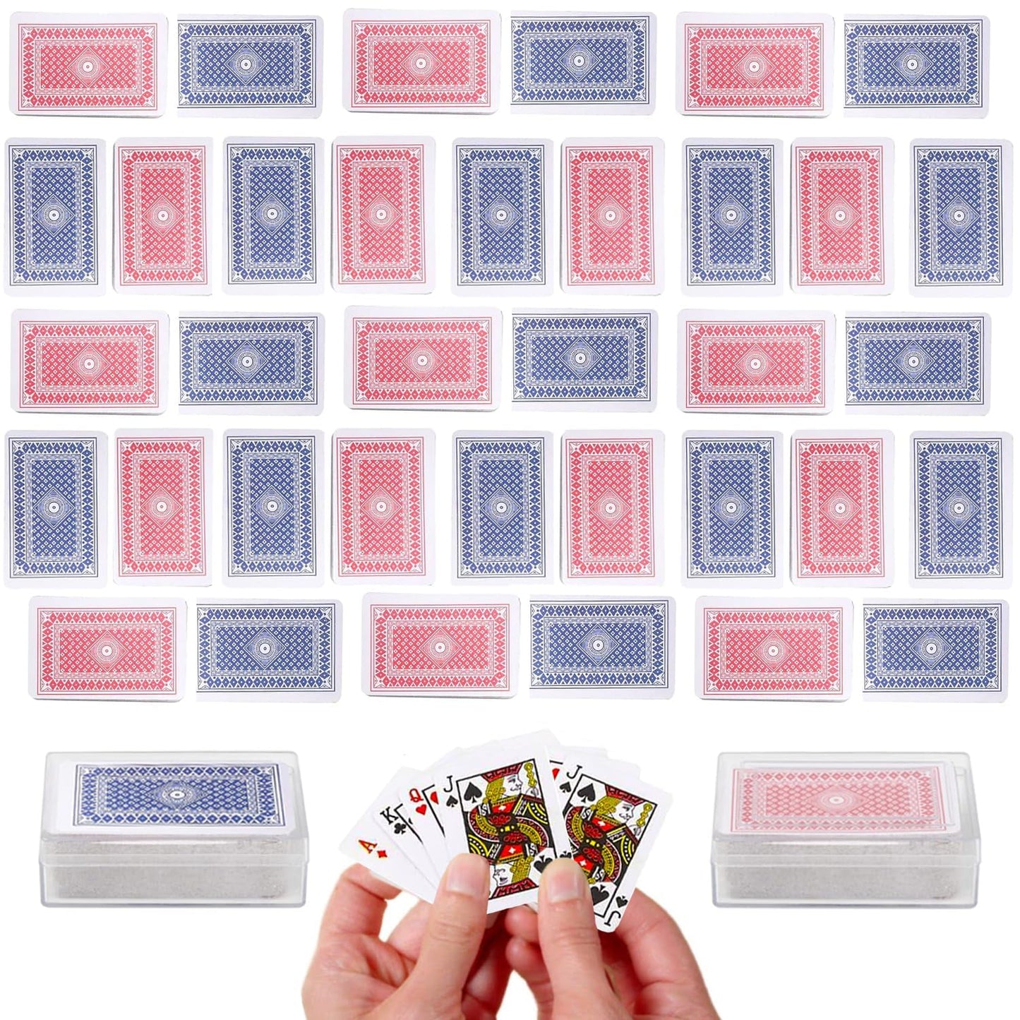 The Dreidel Company Mini Playing Cards Deck, Party Favor, 2.5'' Inches (6-Pack)