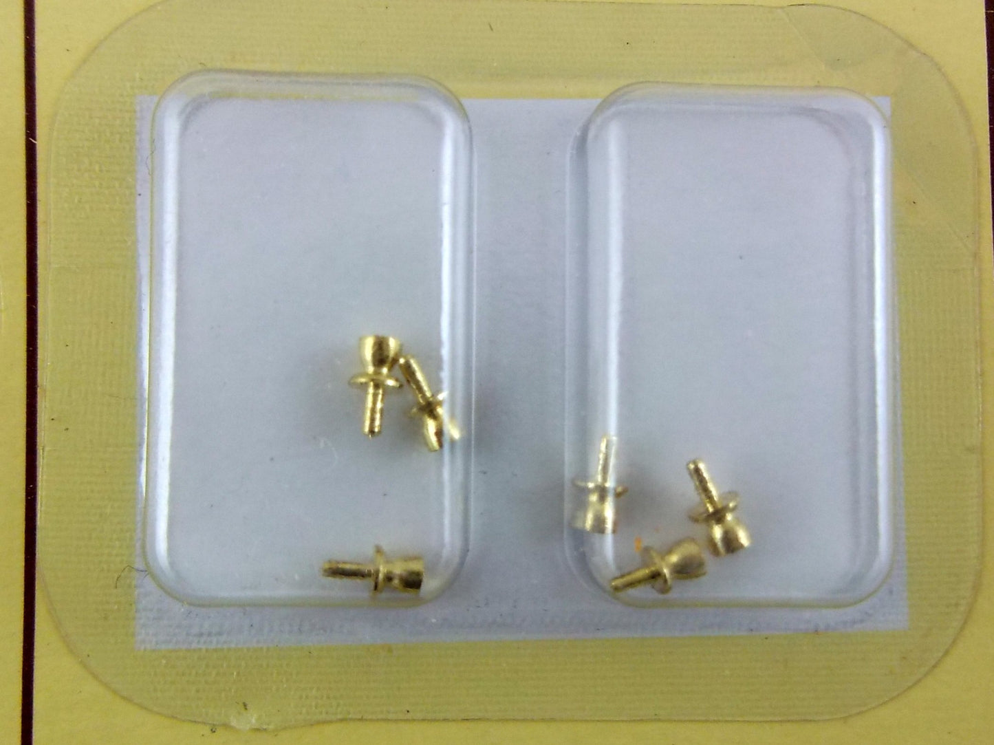 Dollhouse Miniature Small Gold-plated Round Drawer Pull Knob by Houseworks