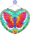 Butterfly Hearts Glass Art