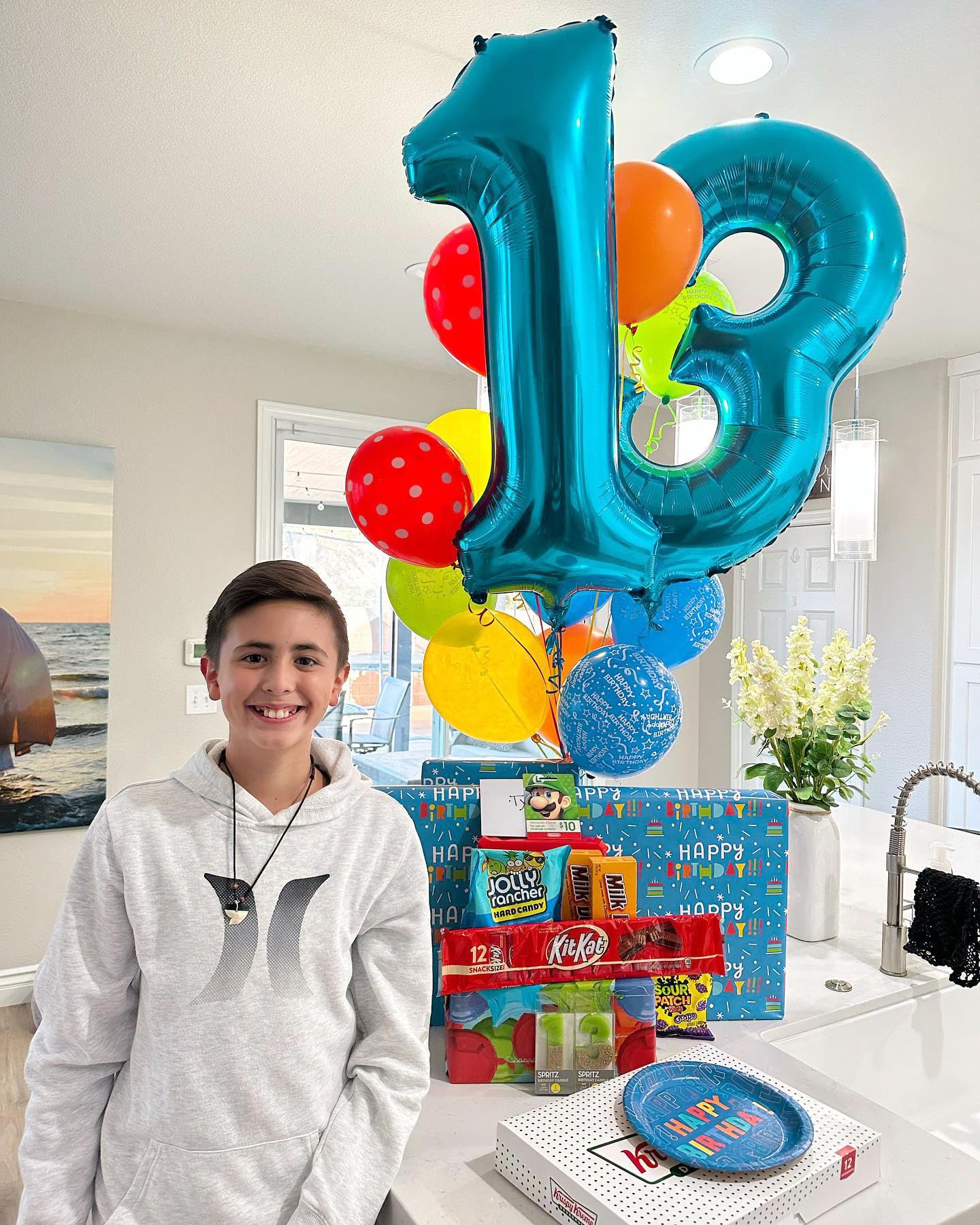 3 Balloon, Blue Number Balloons 40 Inch, 3Rd Birthday Decorations For Kids Girls Boys, Men Women Blue Party Supplies For Party D