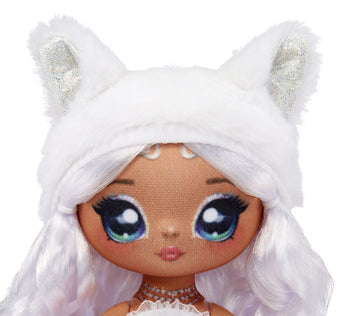 Na! Na! Na! Surprise April Sparkles 7.5 Doll - Multicolor Fashion Doll with White Hair & Ruffle Satin Dress, Great Gift for Ages 5+