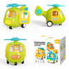 Ctffnny Friction Powered Push And Go Inertia Cars Small Helicopter Shape With Music Sound And Light Construction Vehicles Toys 1
