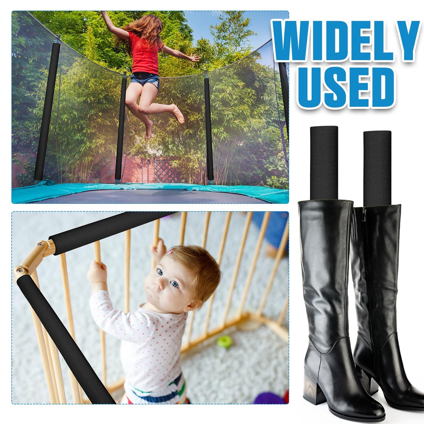 Hanaive 6 Pcs 40 Inch Pipe Insulation Foam Tube Pre Slit Clamp Foam Tubes For Padding Jumbo Pool Noodles Large Foam Tube For Swi