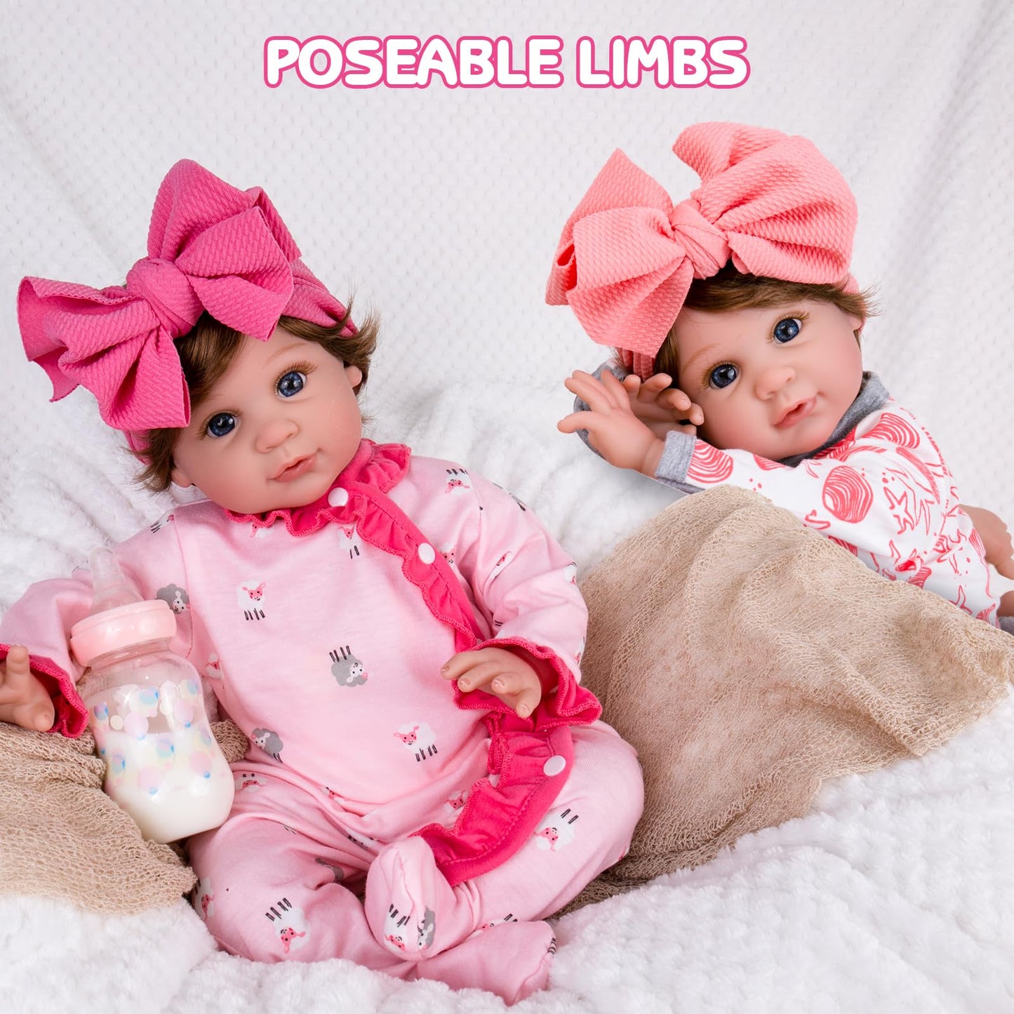 Aori Lifelike Reborn Baby Dolls Realistic Baby Girl Dolls 22'' Newborn Baby Girl With Doll Accessories For Girls 3+