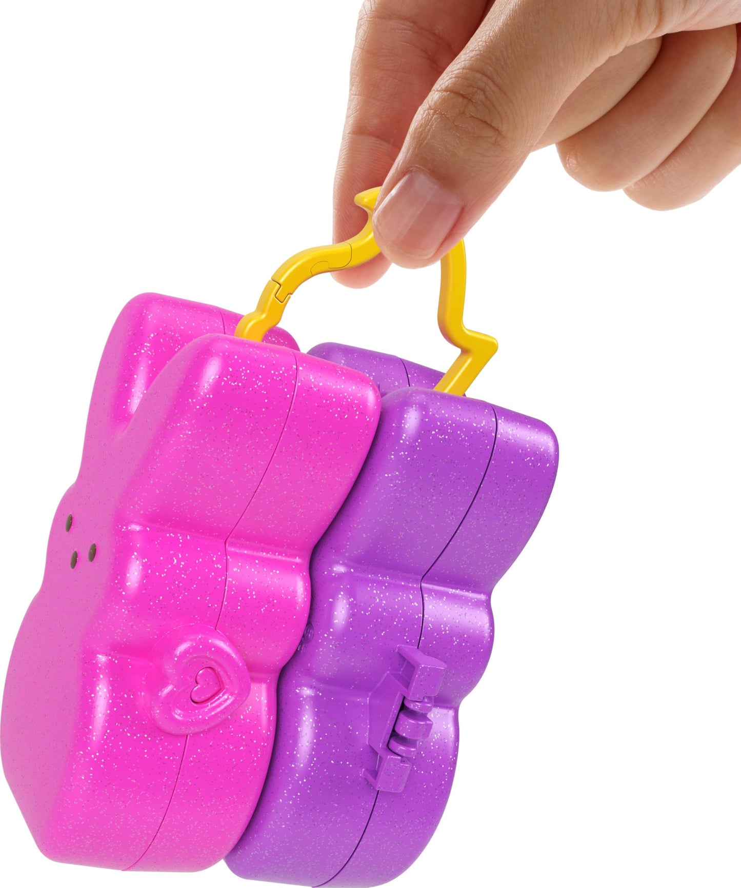Polly Pocket X Peeps, 6 Micro Dolls & 2 Playsets With 6 Themed Accessories & Clip Keychains, Travel Toy, Partnership Compact