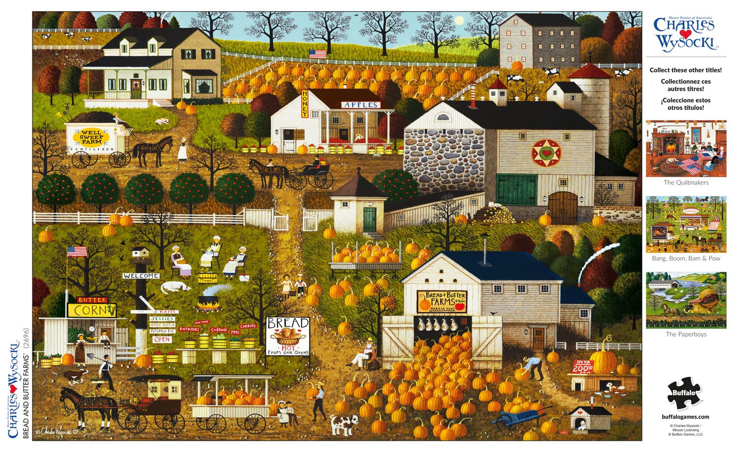 Buffalo Games - Charles Wysocki - Bread And Butter Farms - 300 Piece Jigsaw Puzzle For Adults -Challenging Puzzle Perfect For Game Nights - Finished Size Is 21.25 X 15.00