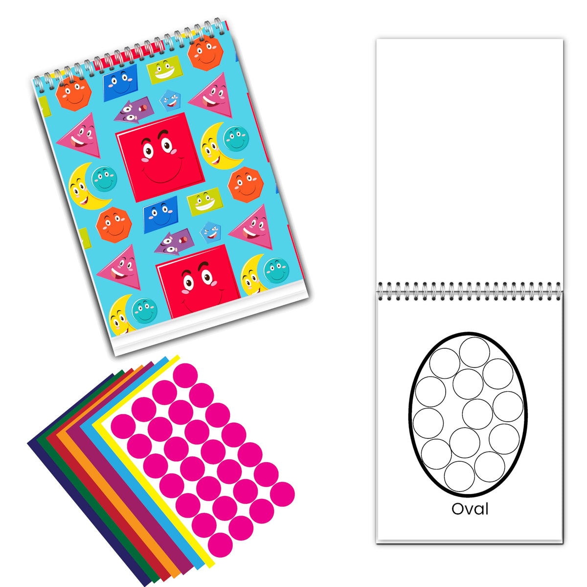 Crafteezy Maths Activity Dot Sticker For Kids | Preschool Maths Activity Workbook | Round Stickers Fun Craft Supplies For Kids,