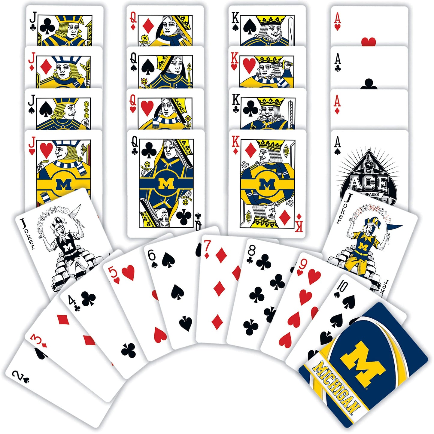 Masterpieces Ncaa Michigan Wolverines Playing Cards, 2.5' X 3.5', 0 Months To 1200 Months