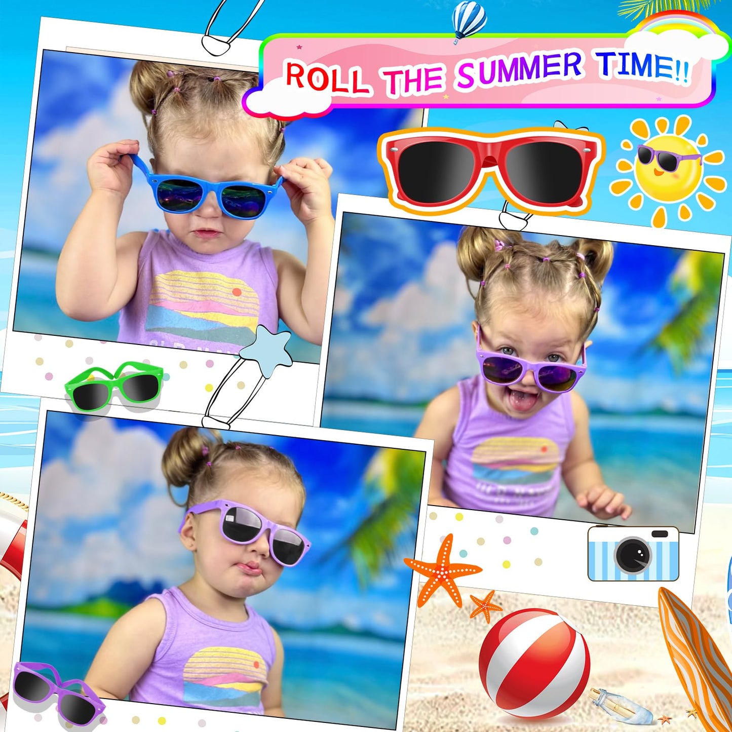 Kids Sunglasses Party Favors, 12 Pack Sunglasses Bulk For Kids With Uv400 Protection In Bulk For Boys And Girls, Great Gift For