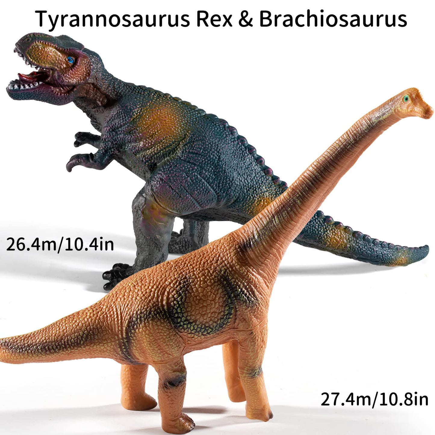 Temi 7 Piece Jumbo Dinosaur Toys For Kids 3-5, Large Soft Dinosaur Toys For Dinosaur Lovers, Dinosaur Toys For Boys Kids Toddler