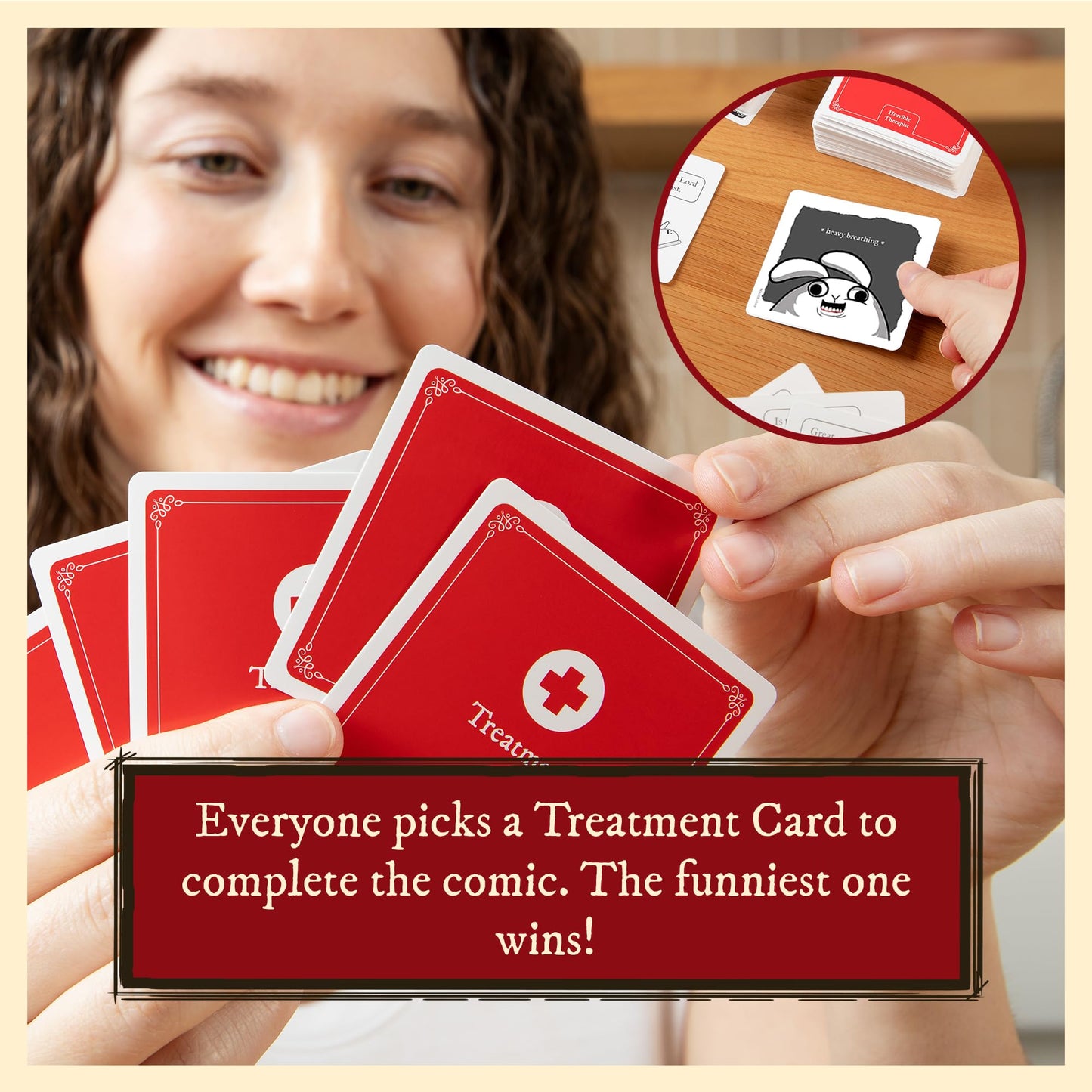 Exploding Kittens Horrible Therapist: Extra Horrible Edition 3-8 Players - Ages 17+ - 15 Minutes To Play - Comic Building Card Game - Ideal For Party, Family Game Night - White