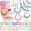 Charm Bracelet Making Kit for Girls, 140 PCS DIY Craft Bead Sets Jewelry Making Kit for Teen Girls Age 8-12, Portable Bracelet O