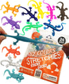 UpBrands Super Stretchy Lizard Toys - 3" Rubber Party Favors, 12 Colors, 24 Pack for Kids, Goodie Bags, Easter, Pinata Filler