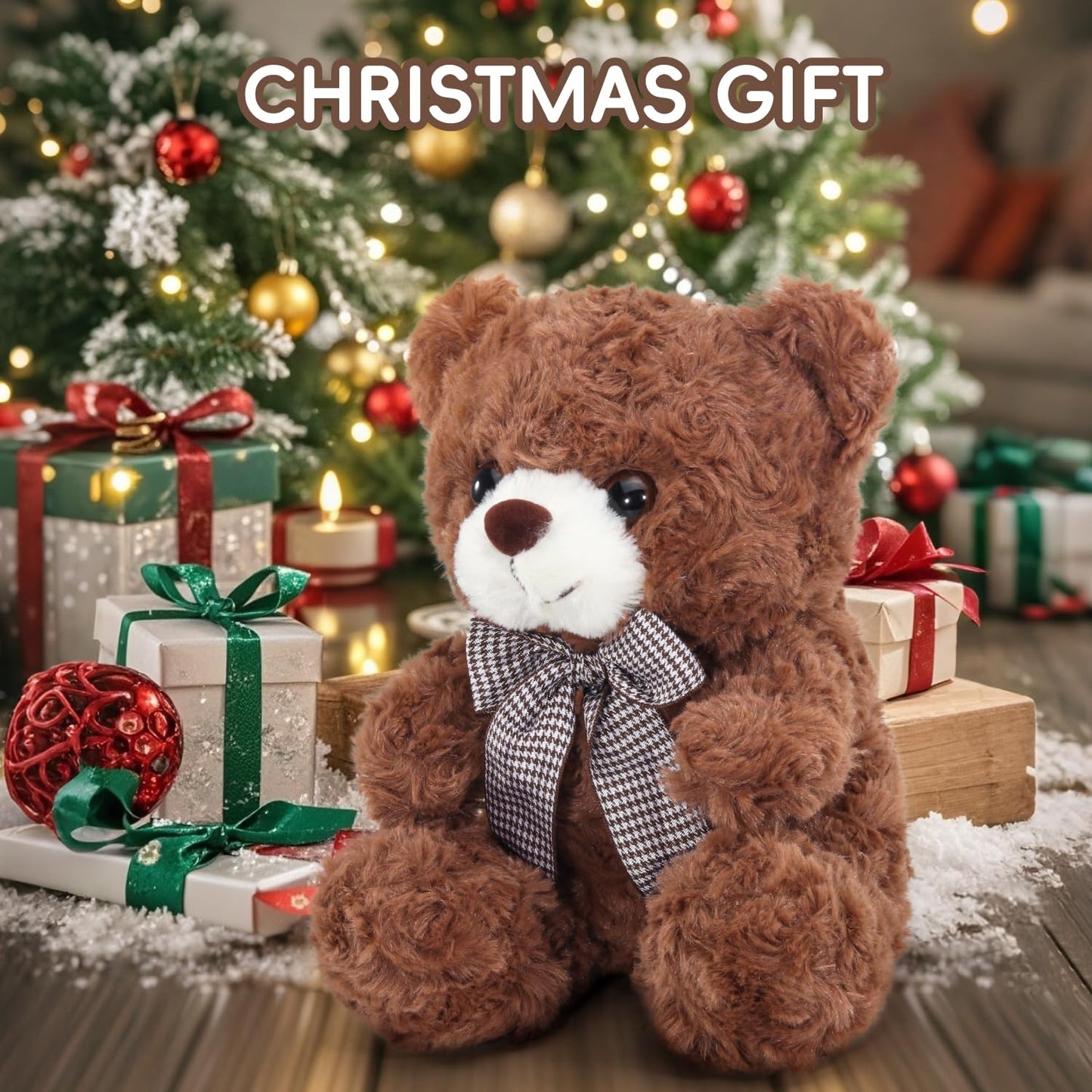 Vanlinny New Teddy Bear Stuffed Animal, Valentines Day Gifts For Kids Her Him Girlfriend Boyfriend, 8 Soft Stuffed Bear Plush To